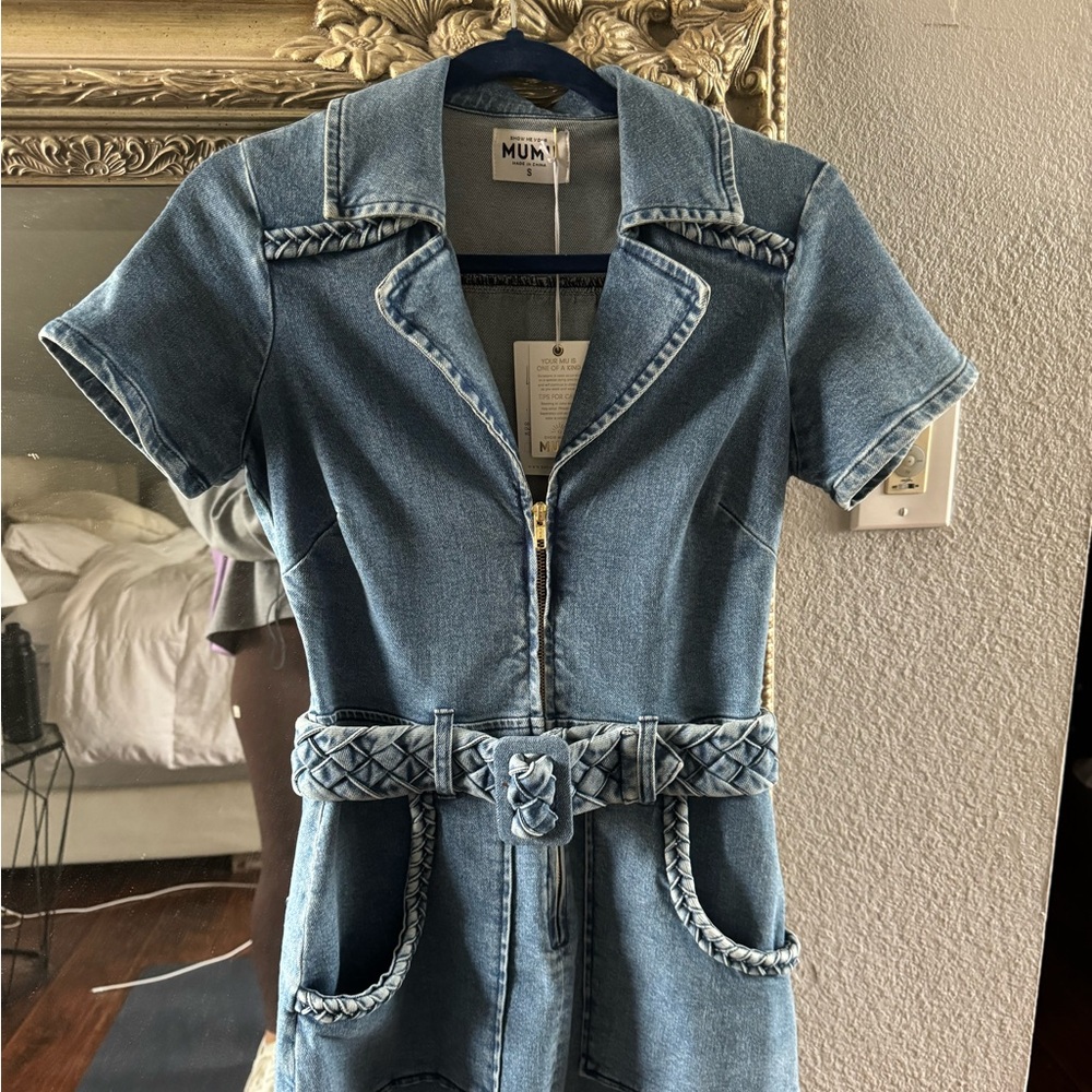 MUMU denim dress small